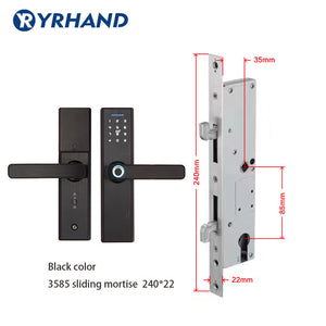 YR HAND Fingerprint Lock Smart Card Digital Code Electronic Door Lock -close-  Home Security  Lock
