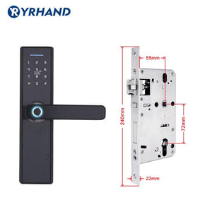 YR HAND Fingerprint Lock Smart Card Digital Code Electronic Door Lock -close-  Home Security  Lock