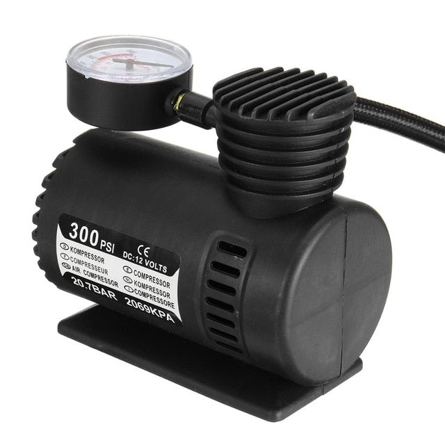 a useful Portable Car Air Compressor  with 12V Digital Tire Inflator Air Pump For for example Cars,Motorcycle, Bike, ball, Toys ...