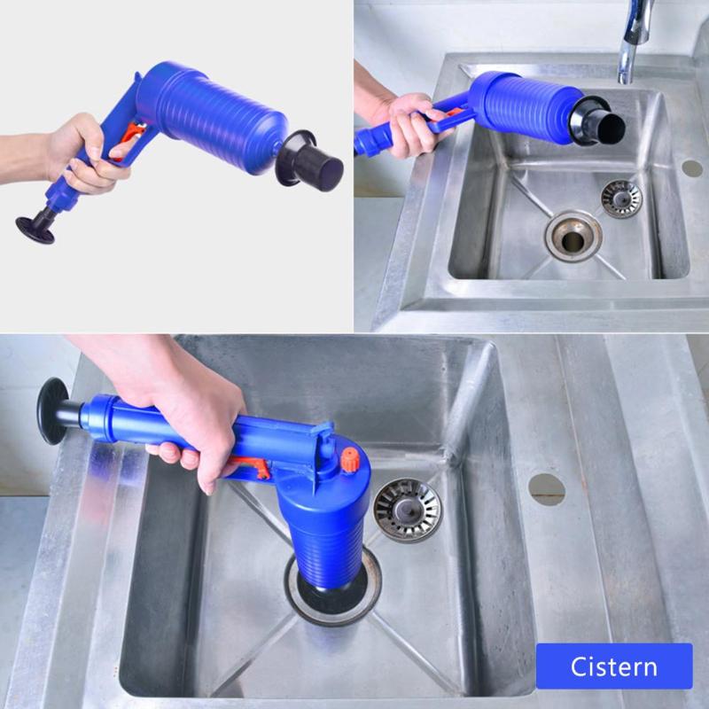The suitable  Air Pump Pressure Pipe Cleaner Sewer Sinks Pipeline  Remover Bathroom, Kitchen, Toilet Cleaning Tools...