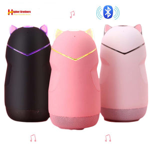 Portable Mini Wireless Bluetooth Speaker Bluetooth 4.2 32G Cat  with LED Light