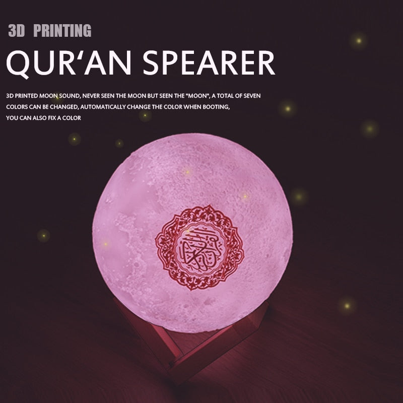 Quran Bluetooth Speakers Colorful Remote Control LED Night Light
