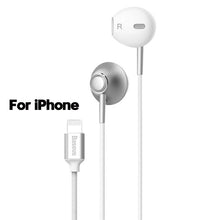 Load image into Gallery viewer, Baseus 6D Stereo In-ear Earphone Headphones Wired Control Bass Sound Earbuds for iPhone Xiaomi Huawei 3.5mm Type c Earphones
